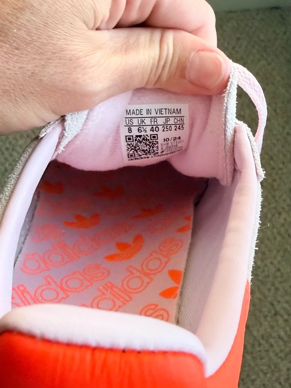 New Without Tags adidas Handball Spezial Women’s 8 Pink & Orange Sneakers - Picture 8 of 8